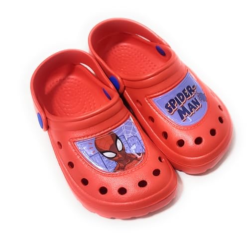 Spiderman Clogs für Strand oder Pool | Clogs Marvel Spiderman | Spiderman Clogs für Kinder (Rot, EU Schuhgrößensystem, Kleinkind, Numerisch (von/bis), M, 22, 23) von Requeteguay Urban RU