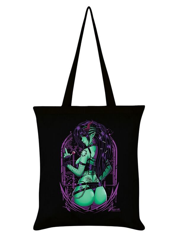 Requiem Collective - Gothic Stofftasche - Ariana - schwarz von Requiem Collective