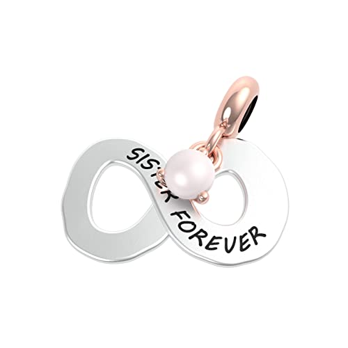 Rerum Gioielli - Charm aus Sterling-Silber 925: FAMILIE - Sister Forever, standard, Stein, Perle Rerum Gioielli - Charm aus Sterling-Silber 925: FAMILIE - Sister Forever, standard, Stein, Perle von Rerum Gioielli