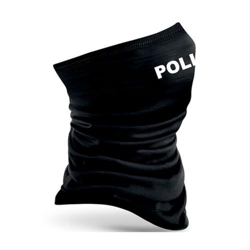 RescPol Schlauchschal Merino mit Aufdruck POLIZEI schwarz von RescPol