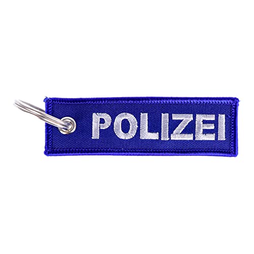 RescPol Schlüsselanhänger Polizei gestickt - blau von RescPol