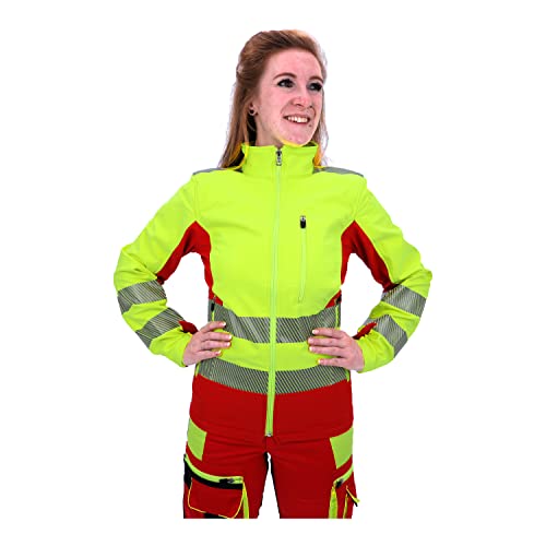 RescPol Softshelljacke Rettungsdienst leuchtgelb/rot mit Reflexstreifen XL von RescPol