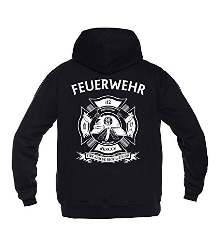 Rescue Point Feuerwehr Firefighter Herren Kapuzen Sweatshirt Hoodie BF2 (M) von Rescue Point