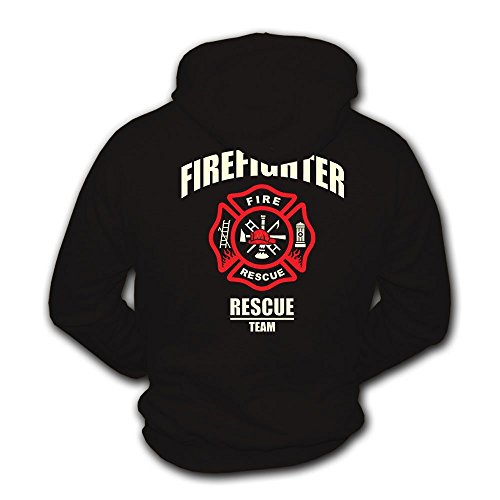 Rescue Point Firefighter Fireman Feuerwehr Herren Kapuzenpullover B16F2B (L) von Rescue Point