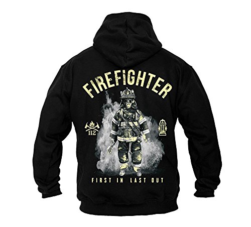 Rescue Point Firefighter Fireman Feuerwehr Herren Kapuzenpullover BF11A (L) von Rescue Point