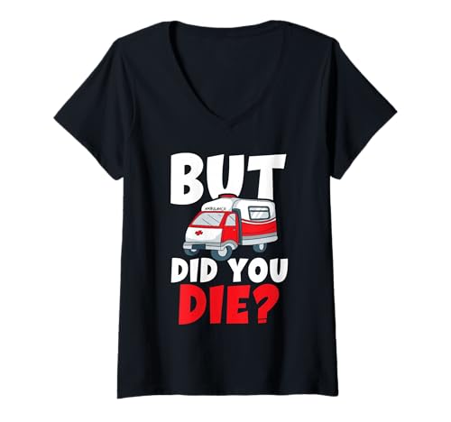 Damen Rettungsdienst Spruch Sanitäter T-Shirt mit V-Ausschnitt Damen Rettungsdienst Spruch Sanitäter T-Shirt mit V-Ausschnitt von Rescue Service Paramedic Gift Idea Ambulance