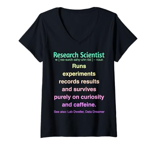 Damen Wissenschaftler T-Shirt mit V-Ausschnitt Damen Wissenschaftler T-Shirt mit V-Ausschnitt von Research Scientist Gifts & Tees