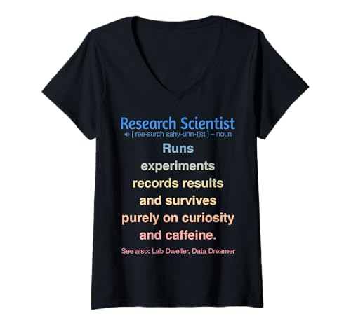 Damen Wissenschaftler T-Shirt mit V-Ausschnitt Damen Wissenschaftler T-Shirt mit V-Ausschnitt von Research Scientist Gifts & Tees