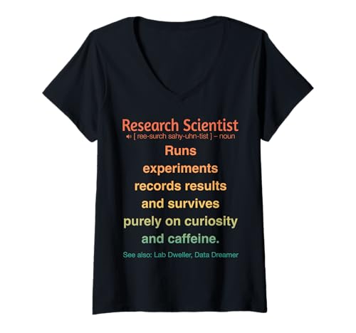 Damen Wissenschaftler T-Shirt mit V-Ausschnitt Damen Wissenschaftler T-Shirt mit V-Ausschnitt von Research Scientist Gifts & Tees