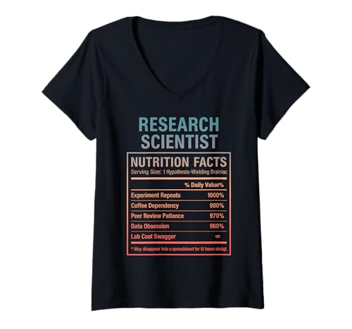 Damen Wissenschaftler T-Shirt mit V-Ausschnitt Damen Wissenschaftler T-Shirt mit V-Ausschnitt von Research Scientist Tees & Gifts