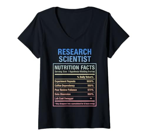 Damen Wissenschaftler T-Shirt mit V-Ausschnitt Damen Wissenschaftler T-Shirt mit V-Ausschnitt von Research Scientist Tees & Gifts