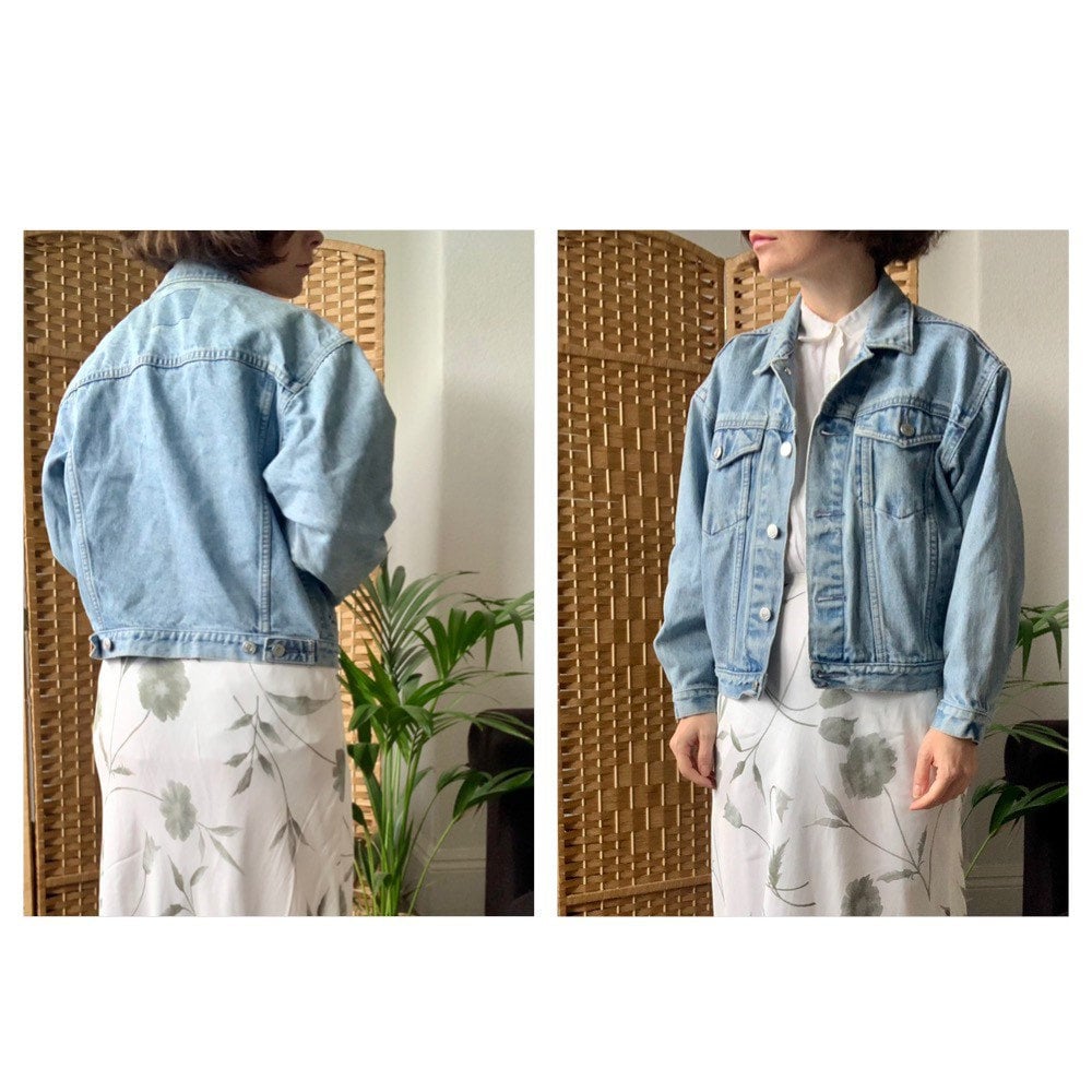 Fab Vintage 1980Er Cropped Verblasste Blaue Gap Jeansjacke Xs S 6 8 10 von ResearchedReworn