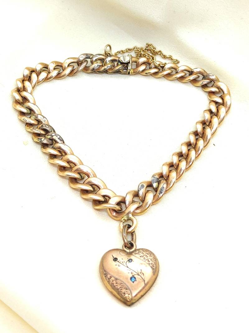 1900S Puffy Heart Jugendstil Herz Armband Bracelet von Residenzler