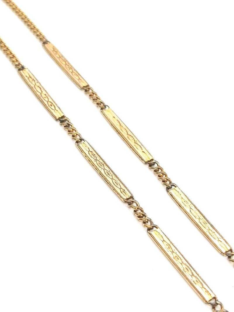 Antiker Jugendstil Halskette Um 1920 Locket Graviert von Residenzler