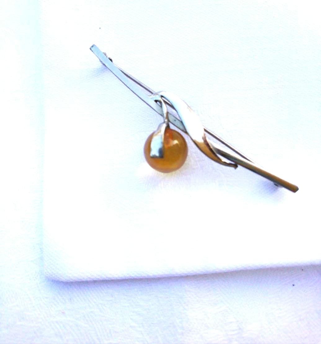 Art Decò Chrom Brosche 1930 von Residenzler