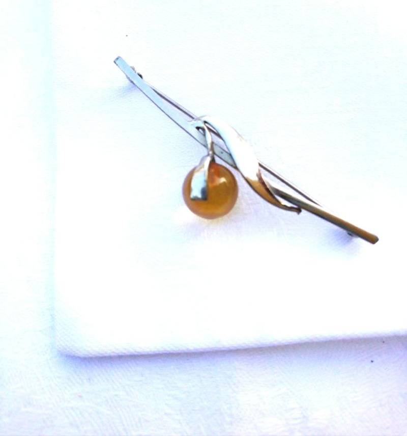 Art Decò Chrom Brosche 1930 von Residenzler