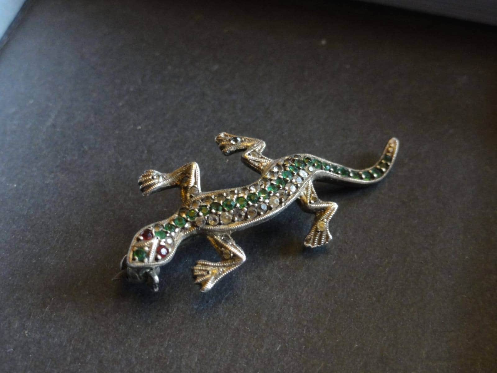 Art Decò Salamander Silber Brosche 1930 Silberbrosche von Residenzler