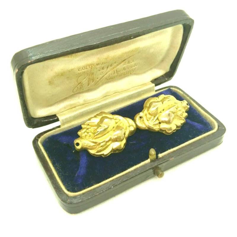 Biedermeier Brosche 19. Jahrhundert Schaumgold von Residenzler