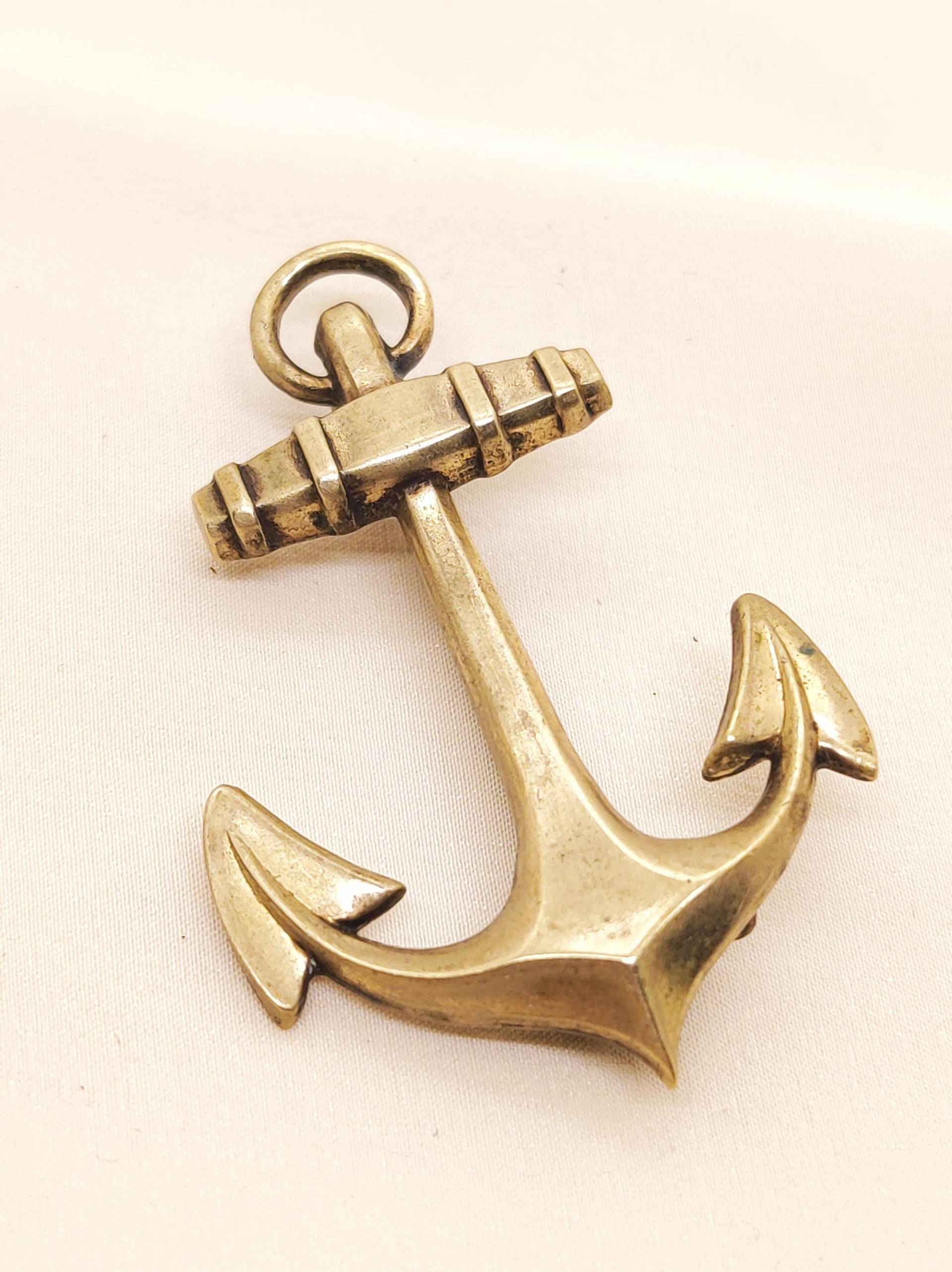 Jugendstil Anker Brosche Anstecker 1900 Hoffnung Seemann von Residenzler