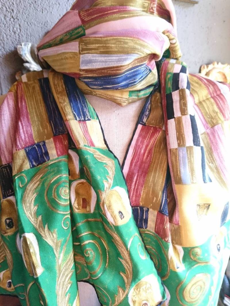 Klimt Inspired Halstuch Schal Tuch Vintage Scarf Bandana #34 von Residenzler