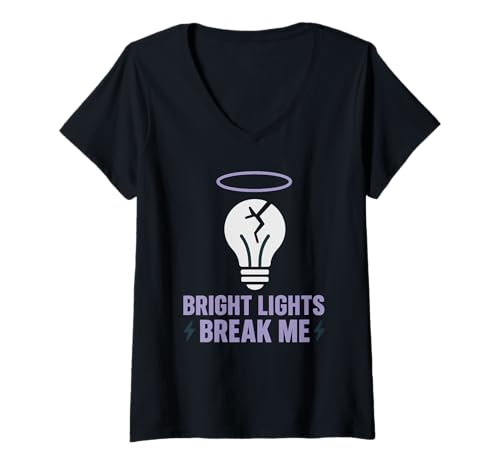 Damen Migräne-Bewusstsein für chronische Schmerzen, unsichtbare Stärke T-Shirt mit V-Ausschnitt Damen Migräne-Bewusstsein für chronische Schmerzen, unsichtbare Stärke T-Shirt mit V-Ausschnitt von Resilient Brain Warriors Chronic Illness