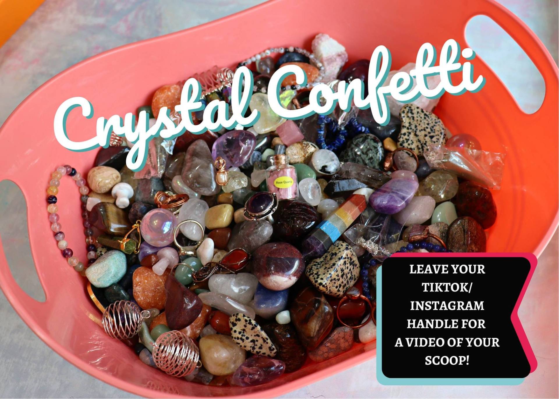 Crystal Confetti Von Resilient Jewelry - Kristall Mix Carvings Anhänger Ringe Armbänder Rohe Und Getrommelte Kristalle Für Anfänger von ResilientJewelryShop