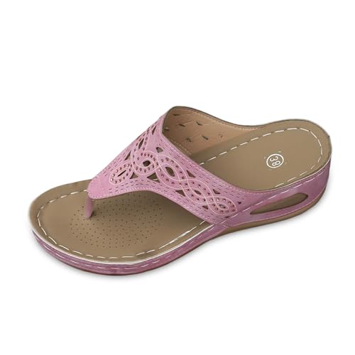 Flip Flops Damen Herren Frauen Badelatschen Hausschuhe Leichte Sandalen Keilabsatz Sommerschuhe Peep Toe Freizeitschuhe Indoor/Outdoor Schwimmbad Strand Komfort Strand von Resin90s
