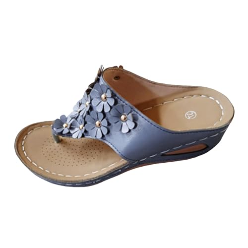 Resin90s Damen Flip Flops Sandaletten Mit Absatz Bequem Plattform Keilabsatz Zehentrenner Sandale Sommerschuhe Platform Flipflop Wedge Sandale Tanga Flipflops Hausschuhe Slipper Strandschuhe von Resin90s