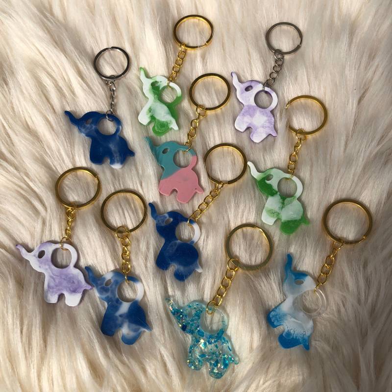 Elefanten Schlüsselanhänger von ResinartPia