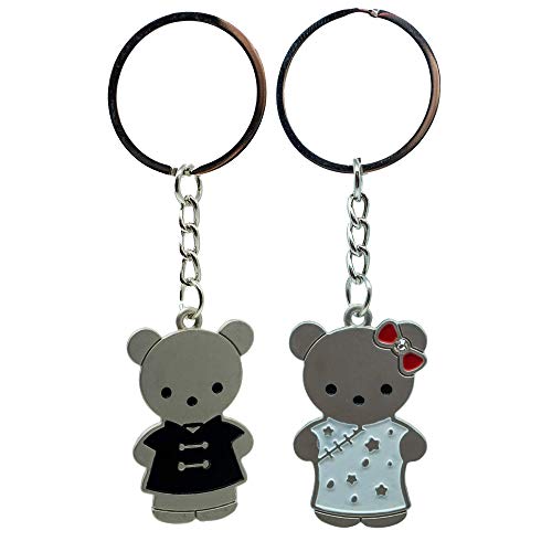 Reskey Partner Bärchen Schlüsselanhänger aus metall Bär Teddy Set von Reskey