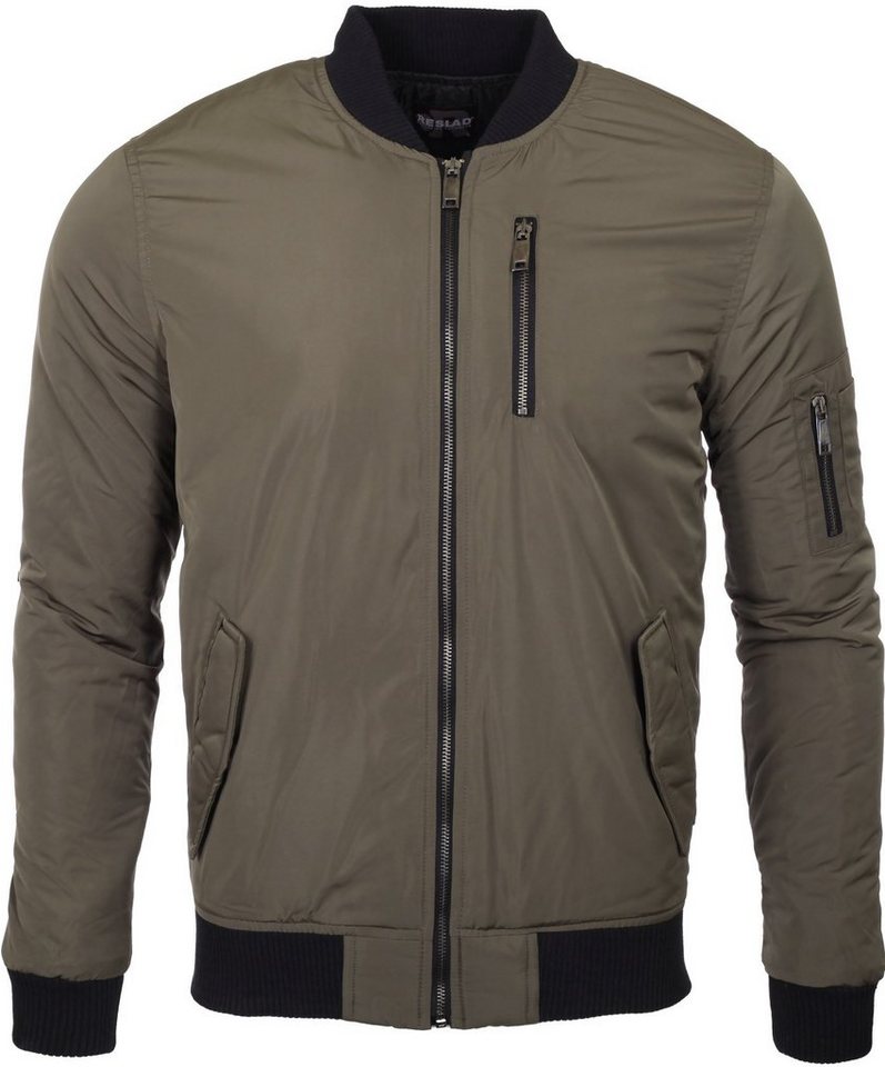 Reslad Bomberjacke Reslad Herren Authentic Bomberjacke Flieger Piloten Zipper Jacke RS-90 Übergangsjacke Bomber Style von Reslad