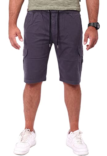 Reslad Cargoshorts Kurz Männer l Kurze Hose Herren - Shorts Herren mit Taschen l Bermuda Chino Cargo-Hose RS-2025 Anthrazit W33 von Reslad