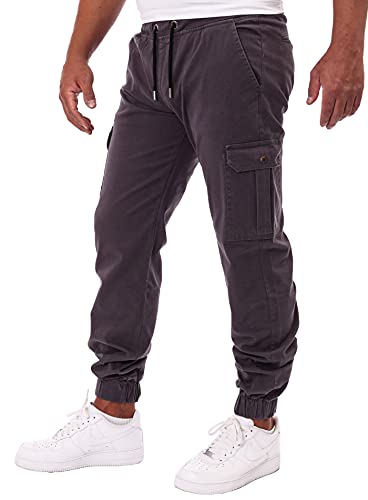 Reslad Chinohose Herren Jogging Jeans Chino Freizeithose Cargo-Hose Jogginghose RS-2084 Anthrazit W29 von Reslad