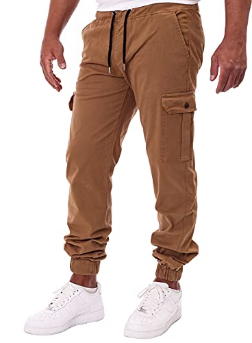 Reslad Chinohose Herren Jogging Jeans Chino Freizeithose Cargo-Hose Jogginghose RS-2084 Beige W29 von Reslad