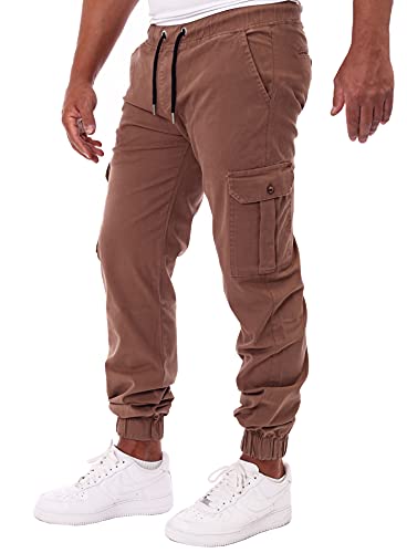 Reslad Chinohose Herren Jogging Jeans Chino Freizeithose Cargo-Hose Jogginghose RS-2084 Braun W30 von Reslad