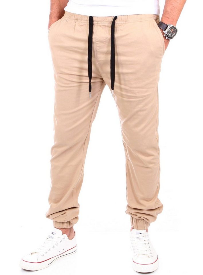 Reslad Chinohose Reslad Jogg-Chino Herren-Hose Harem Jogging-Chinohose RS-2055 (1-tlg) Chino Hose Jogger Freizeithose von Reslad