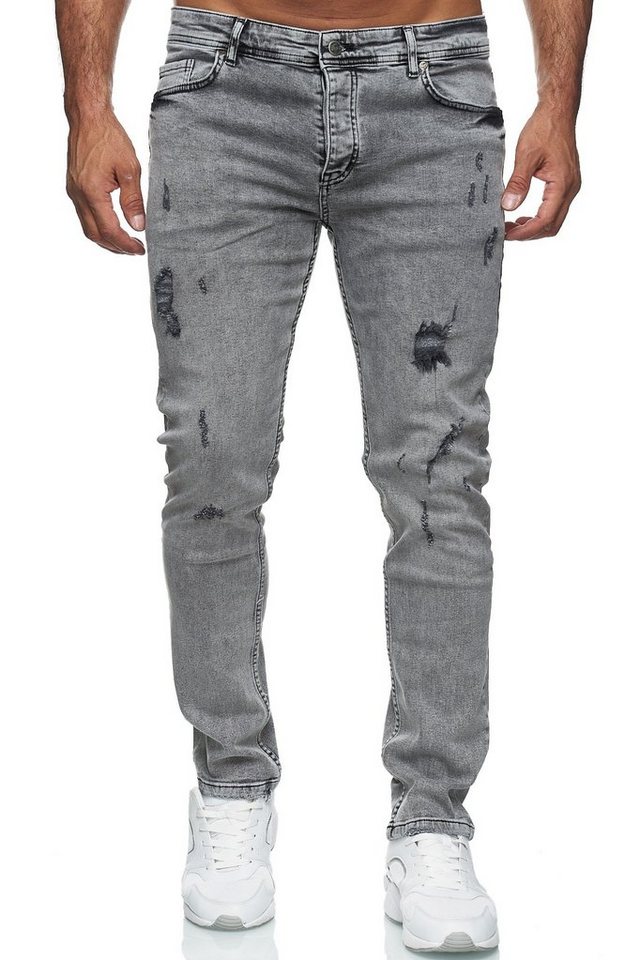 Reslad Destroyed-Jeans Reslad Jeans Herren Destroyed Slim Fit Herren-Hose Jeanshose Männer Destroyed Look Stretch Slim Fit Jeans von Reslad