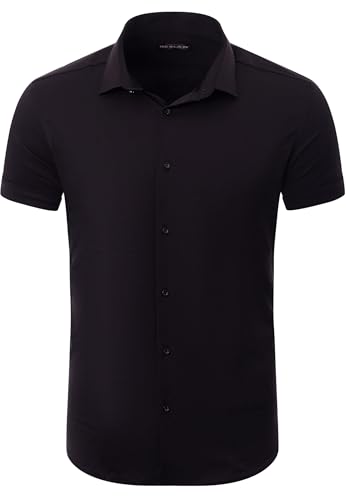Reslad Hemd Herren Kurzarm Slim Fit | Freizeithemden für Sommer | Stretch Hemden mit optimalen Komfort | Elegantes Business Männer Hemd RS-7025 Schwarz L Reslad Hemd Herren Kurzarm Slim Fit | Freizeithemden für Sommer | Stretch Hemden mit optimalen Komfort | Elegantes Business Männer Hemd RS-7025 Schwarz L von Reslad