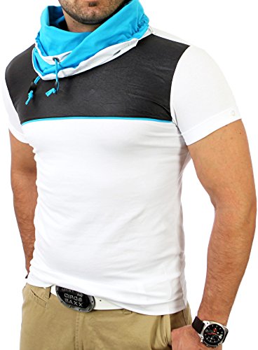 Reslad Herren Huge Collar T-Shirt RS-1174 Weiß 2XL von Reslad