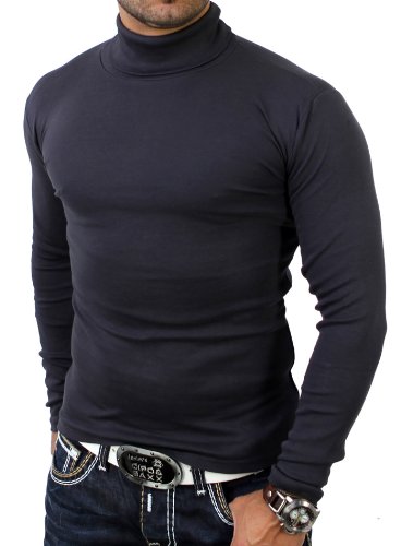 Reslad Herren Rollkragen Pullover RS-1088 Anthrazit S von Reslad