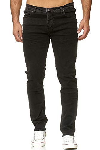 Reslad Jeans Herren Designer Slim Fit Basic Style Stretch Denim Jeanshose Männer Jeans Herren-Hose RS-2092 Schwarz W32 / L34 von Reslad