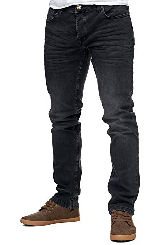 Reslad Jeans-Herren Slim Fit Basic Style Stretch-Denim Jeans-Hose RS-2063 Schwarz W29 / L30 von Reslad