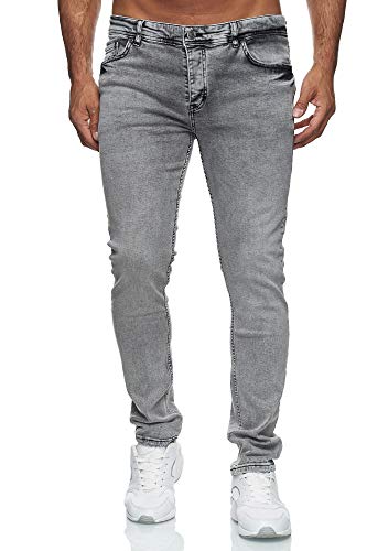 Reslad Jeans-Herren Slim Fit Basic Style Stretch-Denim Männer Jeans-Hose RS-2063 (W29 / L32, Grau (2091)) von Reslad