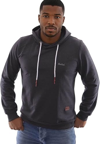 Reslad Kapuzenpullover Herren Hoodie - Fitness Pullover, Sweatshirt Herren für Training, Sport & Freizeit - Bequemer Sweater Pulli RS-1011 Anthrazit L von Reslad