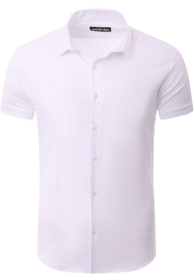 Reslad Kurzarmhemd Reslad Hemd Herren Kurzarm Einfarbig RS-7025 (Kurzarmhemd) Business Hemden Freizeithemd Sommerhemd Bügelleicht von Reslad