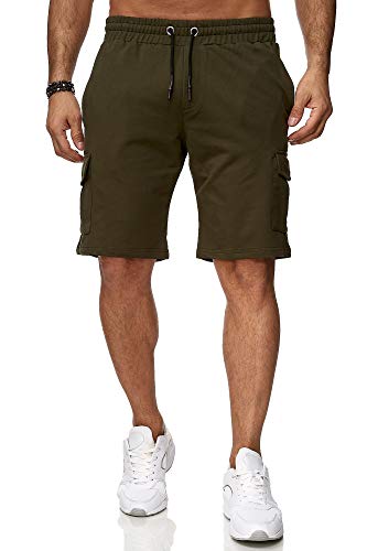 Reslad Kurze Hose Herren Cargo Bermuda Shorts Jogginghose Sport-Hose RS-5069 Khaki 2XL von Reslad