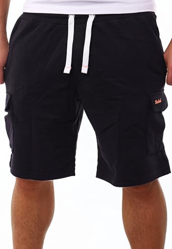 Reslad Kurze Hosen Herren - Cargo Shorts Herren Jogginghose - Sporthose Kurz Sommer Bermuda Short - Bequeme Freizeit Trainingshose RS-5097 Schwarz M von Reslad