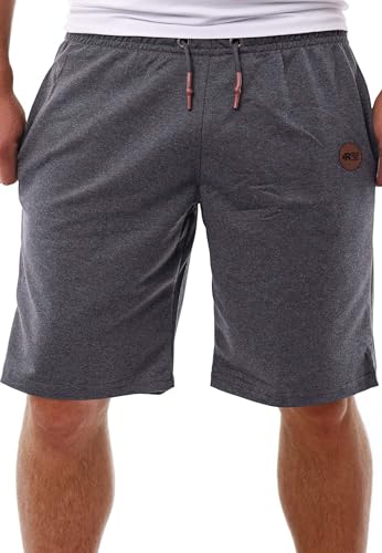 Reslad Kurze Hosen Herren - Shorts Herren Jogginghose Männer - Sporthose Kurz Sommer Bermuda Short - Bequeme Freizeit Trainingshose RS-5096 Anthrazit S von Reslad