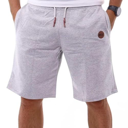 Reslad Kurze Hosen Herren - Shorts Herren Jogginghose Männer - Sporthose Kurz Sommer Bermuda Short - Bequeme Freizeit Trainingshose RS-5096 Grau XL von Reslad