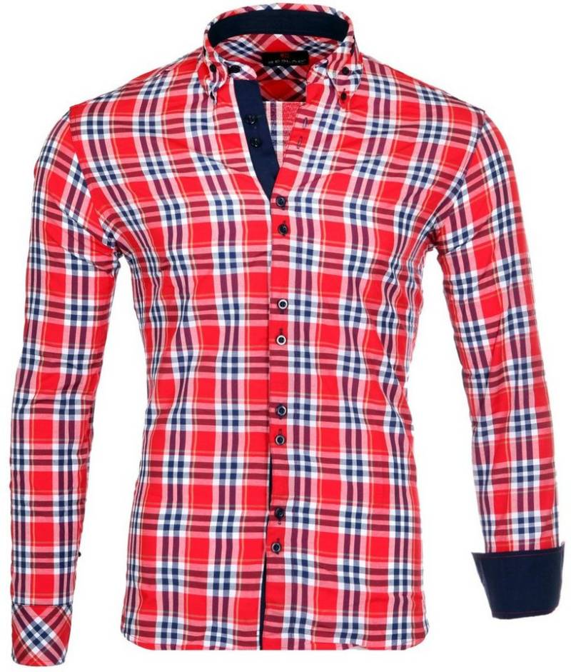 Reslad Langarmhemd Reslad Herren Hemd Tartan Karo Design Langarmhemd RS-7211 kariertes Herrenhemd von Reslad